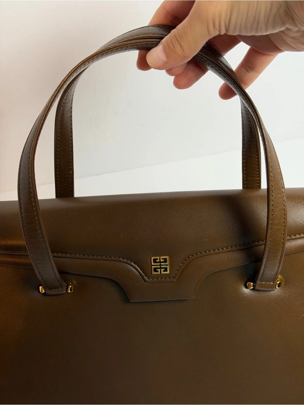 Givenchy Vintage Brown Leather HandBag Satchel